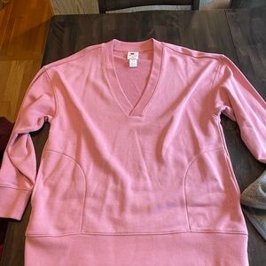 Champion Pink V-Neck Pullover Sweatshirt BRAND NEW
